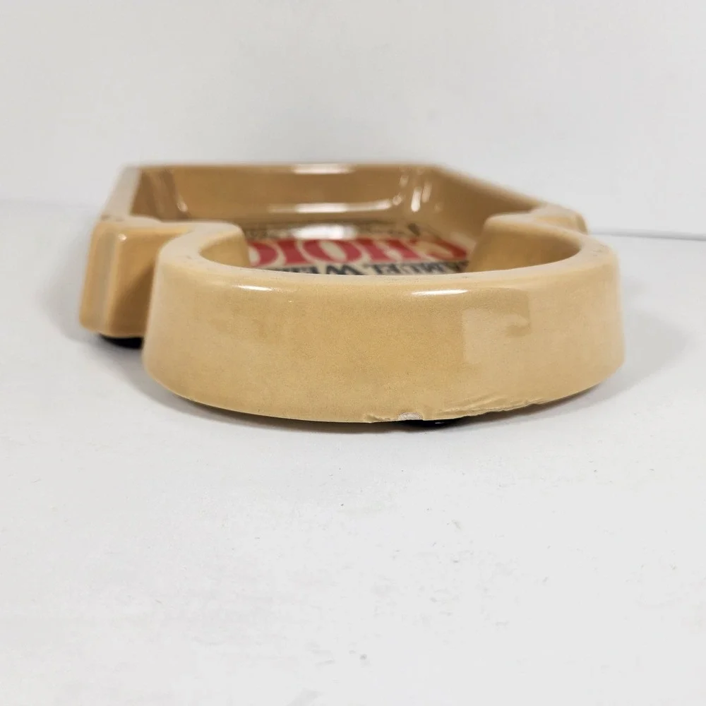Vintage Samuel Websters Choice Beer Ashtray Yorkshire Ceramic Breweriana Tan
